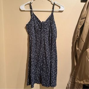 Never worn blue and white floral dress, Hollister.